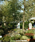 119703 Gezicht op de bloemenmarkt op het Janskerkhof te Utrecht.